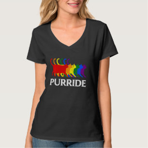 Purride Chonk Cat Lgbt Cat Gay T-Shirt