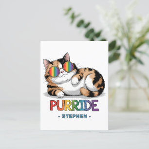Purride - Cooler Katzenstolz   LGBTQ Postkarte