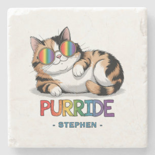 Purride - Cooler Katzenstolz LGBTQ Steinuntersetzer