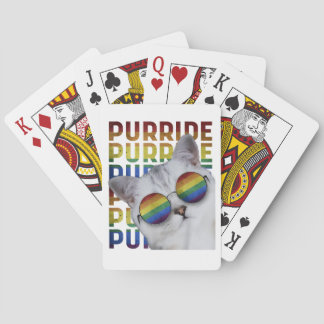 Purride Gay Pride T-Shirt für Frauen LGBT Rainbow Spielkarten