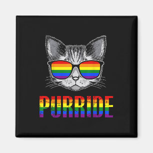 Purride Katze Regenbogen Stolz Monat Lgbtq Verbünd Magnet