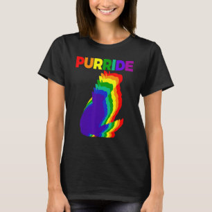 Purride Katze Regenbogenfarbe   Katze   Kätzchen T-Shirt