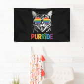 Purride Katze Schwul Lesbisch Regenbogen LGBTQ Ver Banner (Insitu)