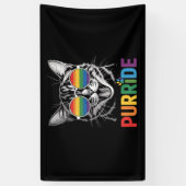 Purride Katze Schwul Lesbisch Regenbogen LGBTQ Ver Banner (Vertikal)