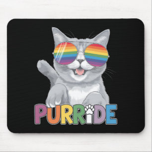 Purride Katzen-Sonnenbrille Gay Pride Regenbogen L Mousepad