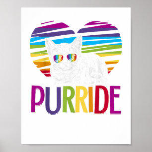 Purride LGBT Gay Pride Cat LGBTQ Monat 2019 Poster