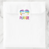 Purride LGBT Gay Pride Cat LGBTQ Monat 2019 Quadratischer Aufkleber (Tasche)
