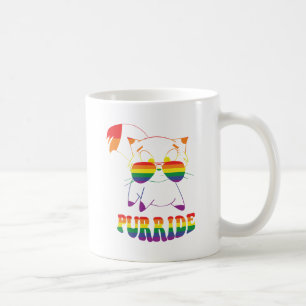 Purride Niedliche Gay Cat Lesbisch Regenboge Kaffeetasse