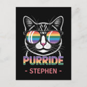 Purride - Niedlicher Katzenpride LGBTQ Postkarte (Vorderseite)