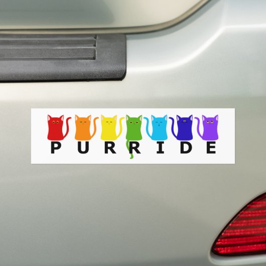 PURRide PRIDE Cats Bumper Sticker Autoaufkleber (Auf Auto)