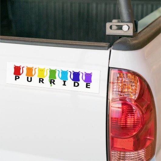 PURRide PRIDE Cats Bumper Sticker Autoaufkleber (Auf Lkw)
