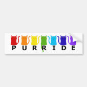PURRide PRIDE Cats Bumper Sticker Autoaufkleber (Vorne)