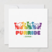 Purride - Rainbow Cat Silhouette LGBTQ+ Pride Puff (Vorderseite)