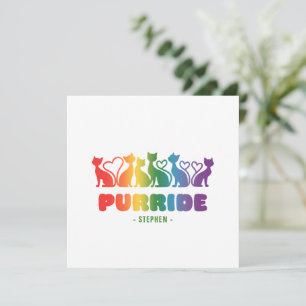 Purride - Rainbow Cat Silhouette LGBTQ+ Pride Puff