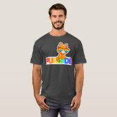 Purride Rainbow Flag Cat Funny Pride Kitten Gesche T-Shirt (Vorne ganz)