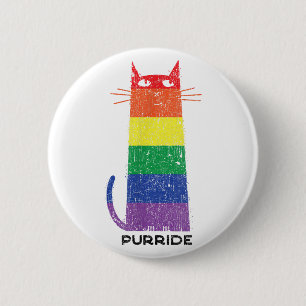 Purride Shirt LGBT Funny Gay Pride Cat Sprichwort  Button