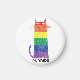 Purride Shirt LGBT Funny Gay Pride Cat Sprichwort Magnet