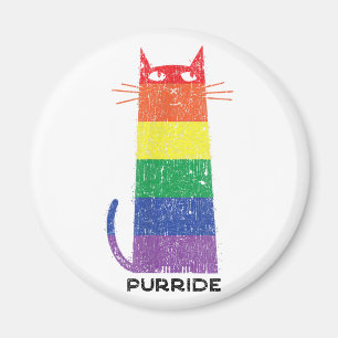 Purride Shirt LGBT Funny Gay Pride Cat Sprichwort Magnet