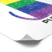 Purride Shirt LGBT Funny Gay Pride Cat Sprichwort  Poster (Ecke)