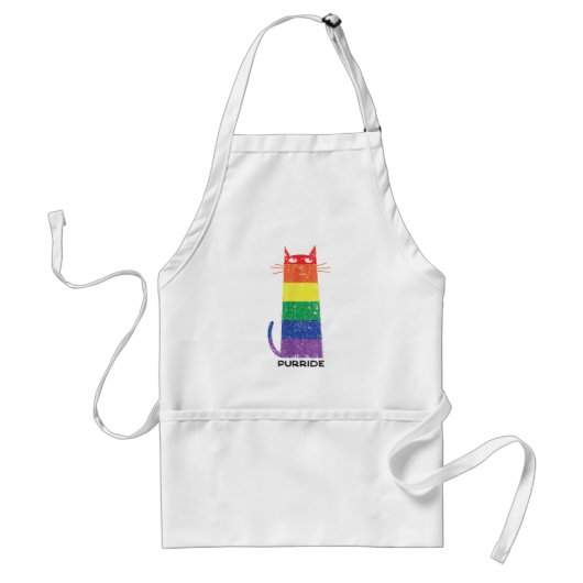 Purride Shirt LGBT Funny Gay Pride Cat Sprichwort  Schürze (Vorne)