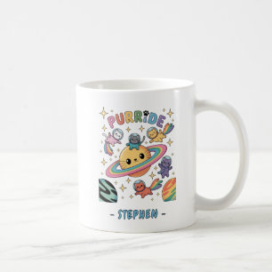 Purride Space Cats - Kawaii Astronautenkatzen Kaffeetasse