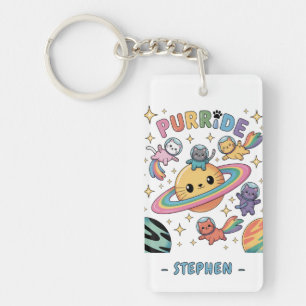 Purride Space Cats - Kawaii Astronautenkatzen Schlüsselanhänger