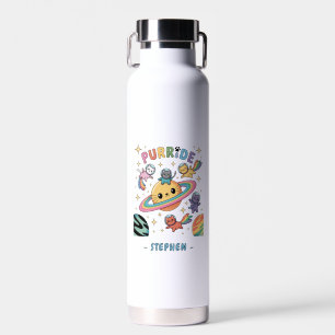 Purride Space Cats - Kawaii Astronautenkatzen Trinkflasche