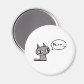 Purring Cat Magnet (Vorderseite/Rückseite)