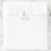 Purring Wedding Cats Runder Aufkleber (Tasche)