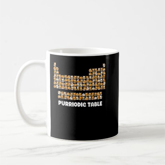 Purriodische Tabelle Katzenchemie Pun Periodic Tab Kaffeetasse (Links)