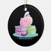 Purrista Pawfee: Niedliche Kitty-Katze Macarons Keramikornament (Links)