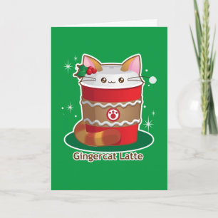 Purrista Pawfee: Niedlicher Holiday Ginger Cat Cof Feiertagskarte