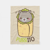 Purrito Burrito-Katzen-Fleece-Decke Fleecedecke (Vorderseite)
