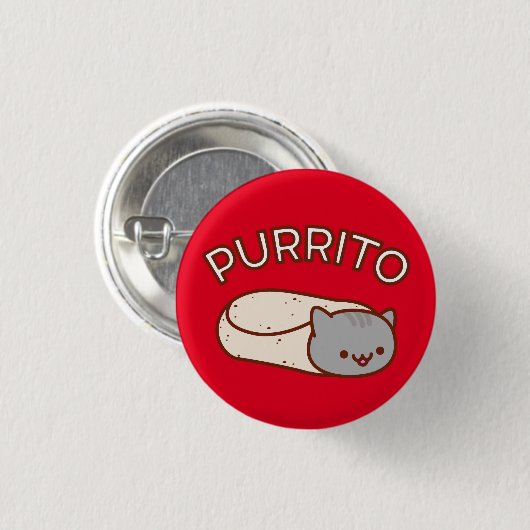 PURRITO Cat - Button - Cat Burrito (Vorne & Hinten)