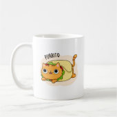 Purrito Funny Cat Burrito Pun Kaffeetasse (Links)