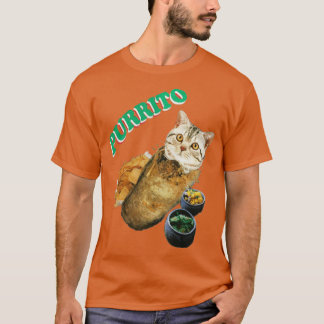Purrito-Katze in einem Burrito-Geschenk Halloween- T-Shirt
