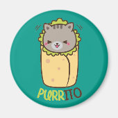 Purrito Kitty Cat Burrito Magnet (Vorne)