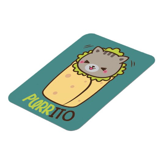 Purrito Kitty Cat Burrito Magnet (Linke Seite)