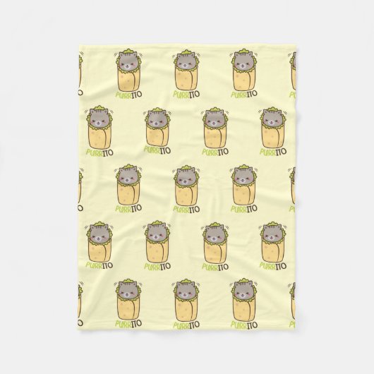 Purrito Miezekatze-KatzeBurrito Fleecedecke (Vorderseite)