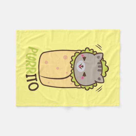 Purrito MiezekatzeBurrito Fleecedecke (Vorderseite (Horizontal))
