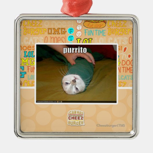 purrito ornament aus metall (Vorne)