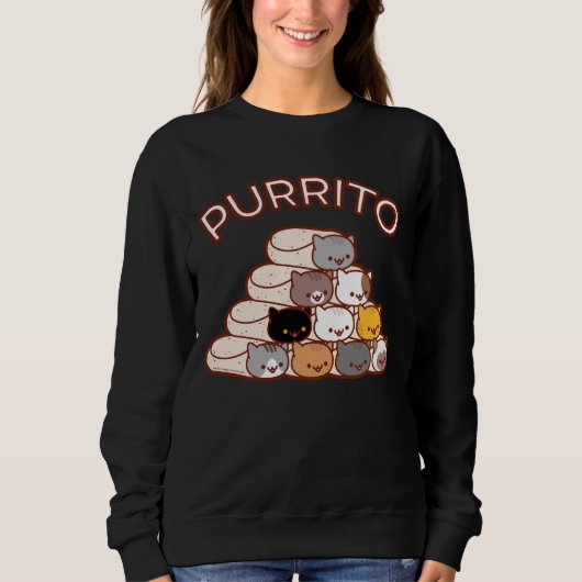 PURRITO PYRAMID Cat Burrito Sweatshirt (Vorderseite)
