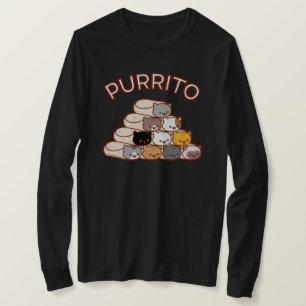 PURRITO PYRAMID Kat Burrito Long Sleeve T - SHIRT