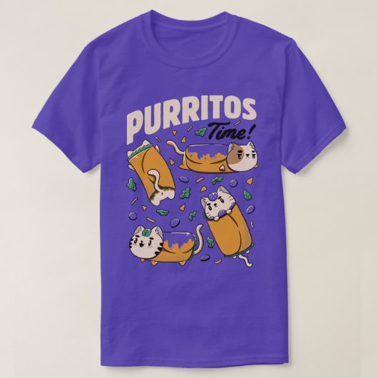 Purritos Time Burrito Katze Funny Mexicanisches Es T-Shirt (Design vorne)