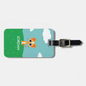 Purrl die Katze Gepäckanhänger (Vorderseite horizontal)