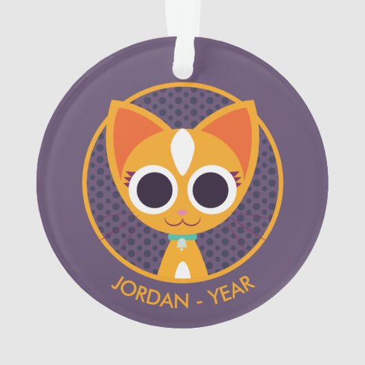 Purrl die Katze Ornament (Rückseite)