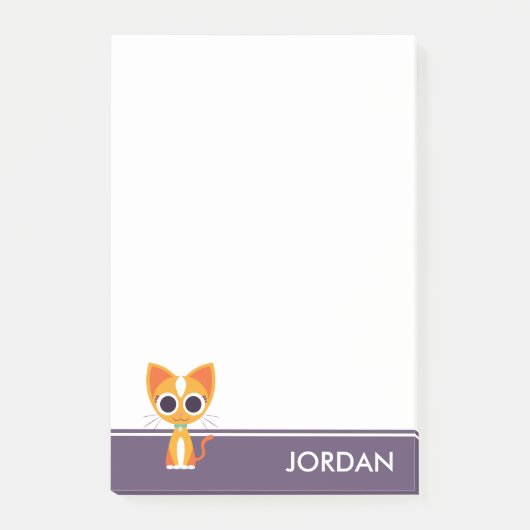 Purrl die Katze Post-it Klebezettel (Vorderseite)