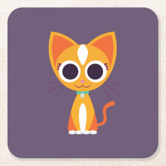 Purrl die Katze Rechteckiger Pappuntersetzer