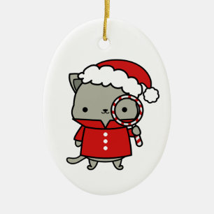 Purrlock Claus Keramik Ornament