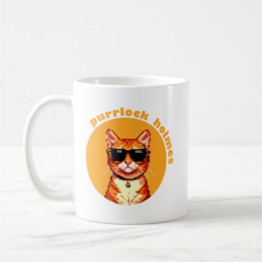 Purrlock Holmes Cat Kaffee Tasse (Links)
